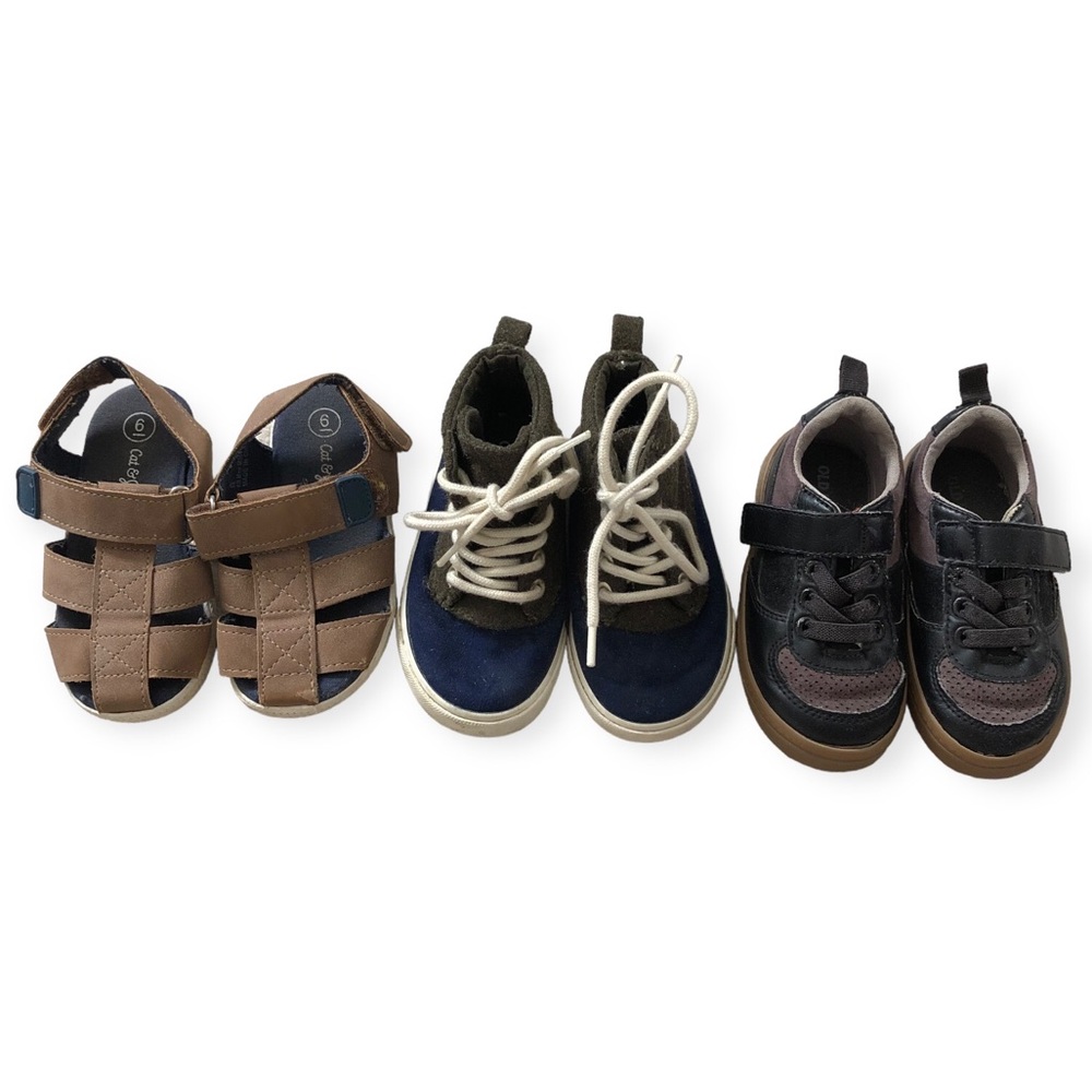 Bundle of 3 Kids Old Navy/Cat & Jack Sneakers and Sandals, Size 6